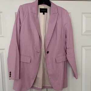 Banana Republic Lilac Linen-Blend Women's Blazer